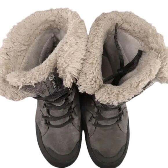 Columbia Shoes Kids 2 Boots Winter Snow Outdoor Ice Maiden Quilted Leather Warm - Picture 11 of 15